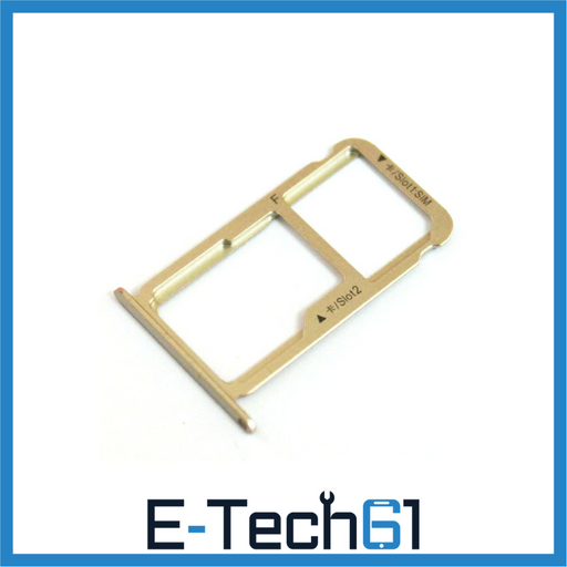 For Honor 8 Replacement Dual SIM SD Card Tray (Gold) E-Tech61