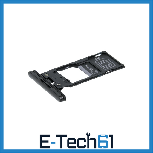 For Sony Xperia XZ3 Replacement SIM & SD Card Tray / Holder (Black) E-Tech61