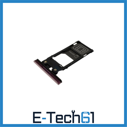 For Sony Xperia XZ3 Replacement SIM & SD Card Tray / Holder (Bordeaux Red) E-Tech61