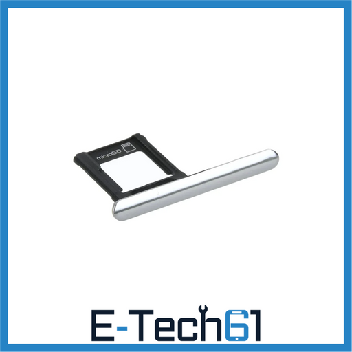 For Sony Xperia XZ Premium Replacement Memory Card Holder (Chrome) E-Tech61