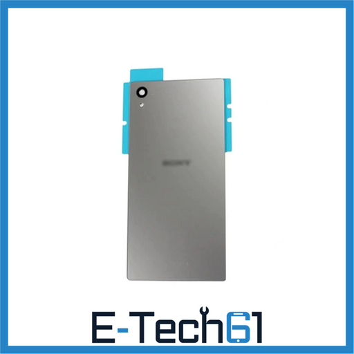 For Sony Xperia Z5 Battery Cover Rear Glass Panel Back Replacement (Grey) E-Tech61