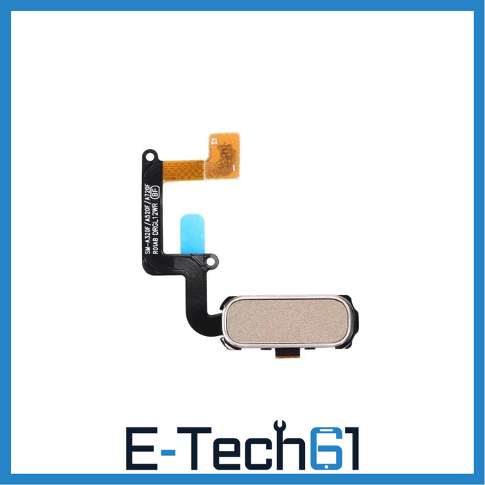For Samsung A320 / A520 / A720 A3 A5 A7 2017 Replacement Home Button Flex (Gold) E-Tech61