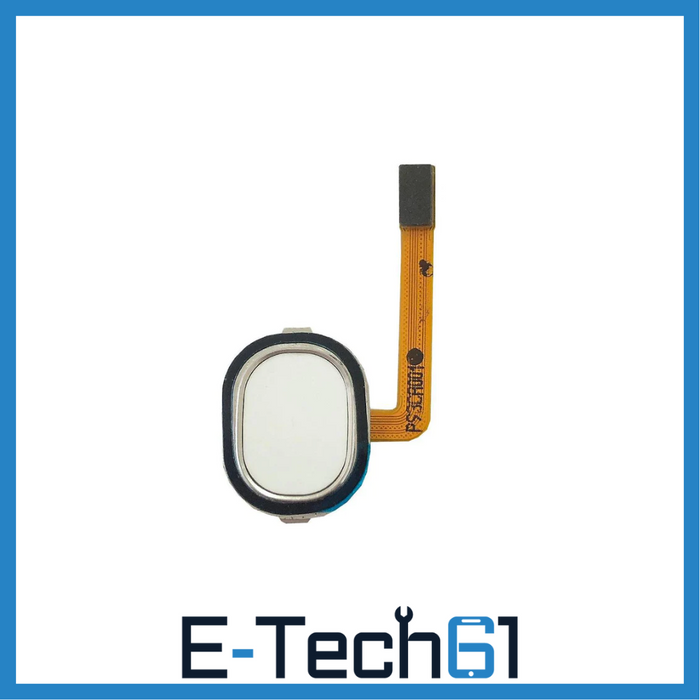 For Samsung Galaxy A20e A202 Replacement Home Button With Fingerprint Reader (White) E-Tech61