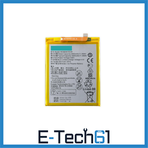 For Huawei P Smart 2018 / P9 / P9 Lite / P10 Lite / Honor 8 / Y6 2018 / Y7 2018 / P20 Lite Replacement Battery 3000mAh - HB366481ECW E-Tech61