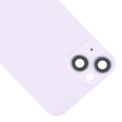 For iPhone 14 Plus Glass Battery Back Cover with Flash Bracket + Wireless Charging Module(Purple)