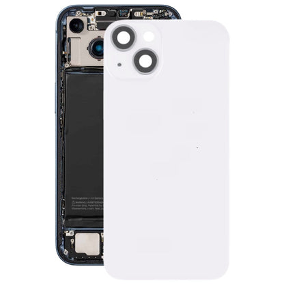 For iPhone 14 Plus Glass Battery Back Cover with Flash Bracket + Wireless Charging Module(White)