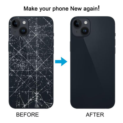 For iPhone 14 Plus Glass Battery Back Cover with Flash Bracket + Wireless Charging Module(Black)