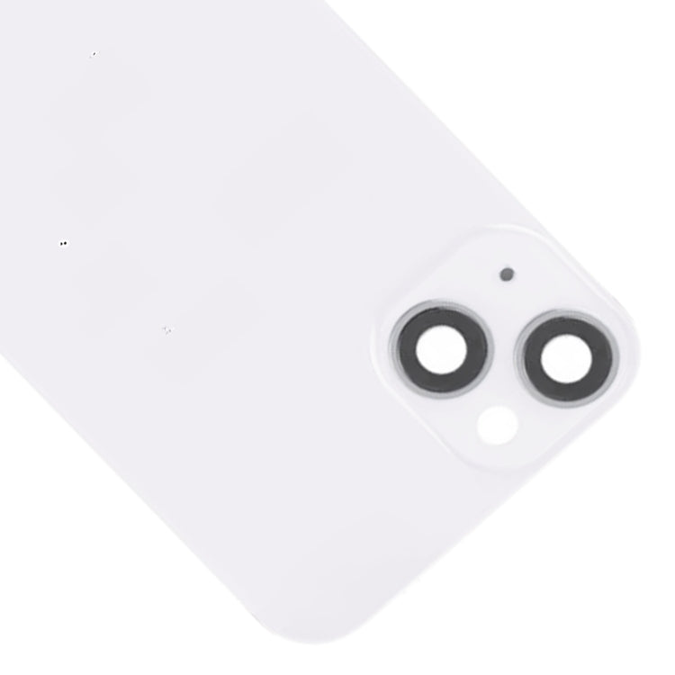 For iPhone 14 Glass Battery Back Cover with Flash Bracket + Wireless Charging Module(White)