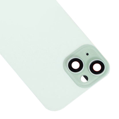 For iPhone 15 Plus Glass Battery Back Cover with Flash Bracket + Wireless Charging Module(Green)