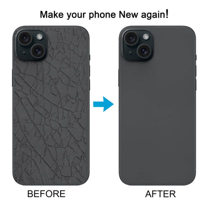 For iPhone 15 Glass Battery Back Cover with Flash Bracket + Wireless Charging Module(Black)