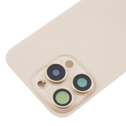 For iPhone 16 Pro Max Original Glass Battery Back Cover with Camera Lens Cover + MagSafe Magnet(Gold)