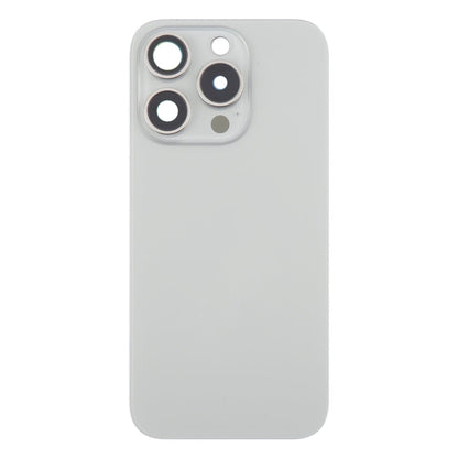 For iPhone 16 Pro Max Original Glass Battery Back Cover with Camera Lens Cover + MagSafe Magnet(Silver)