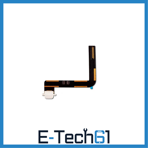 For Apple iPad Air / iPad 5 / iPad 6 Replacement Lightning Charging Port Dock Connector Flex (White) E-Tech61