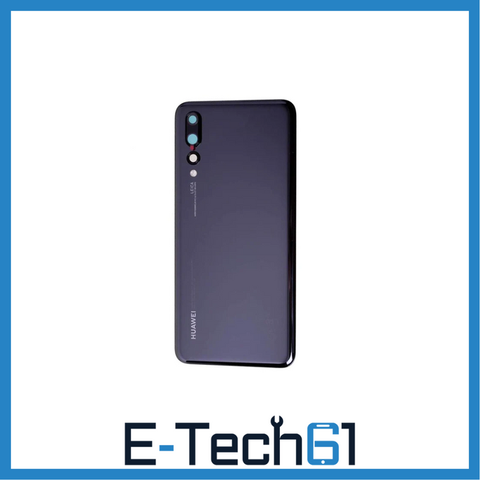 For Huawei P20 Pro Replacement Rear Battery Cover Inc Lens with Adhesive (Black) E-Tech61