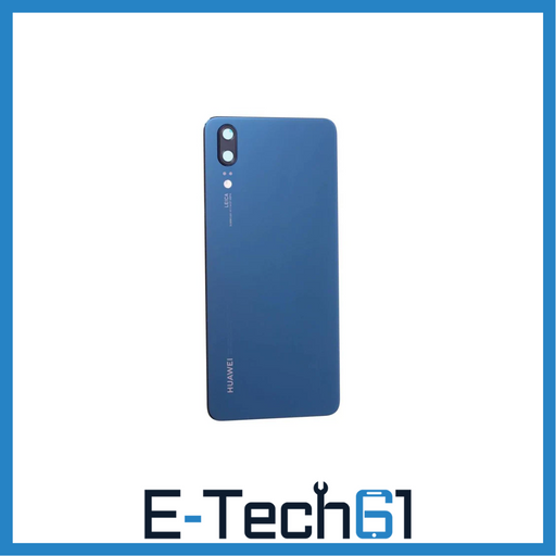 For Huawei P20 Replacement Rear Battery Cover Inc Lens with Adhesive (Blue) E-Tech61