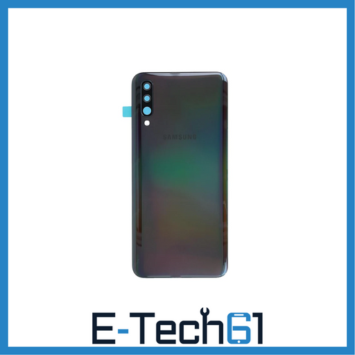 For Samsung Galaxy A50 A505 Replacement Rear Battery Cover with Adhesive (Black) E-Tech61
