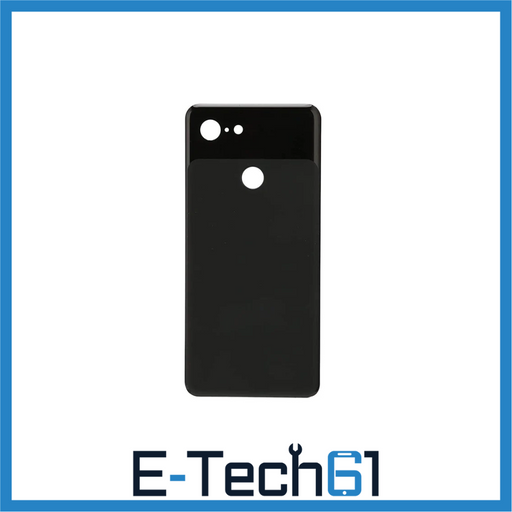 For Google Pixel 3 Replacement Rear Battery Cover with Adhesive (Black) E-Tech61