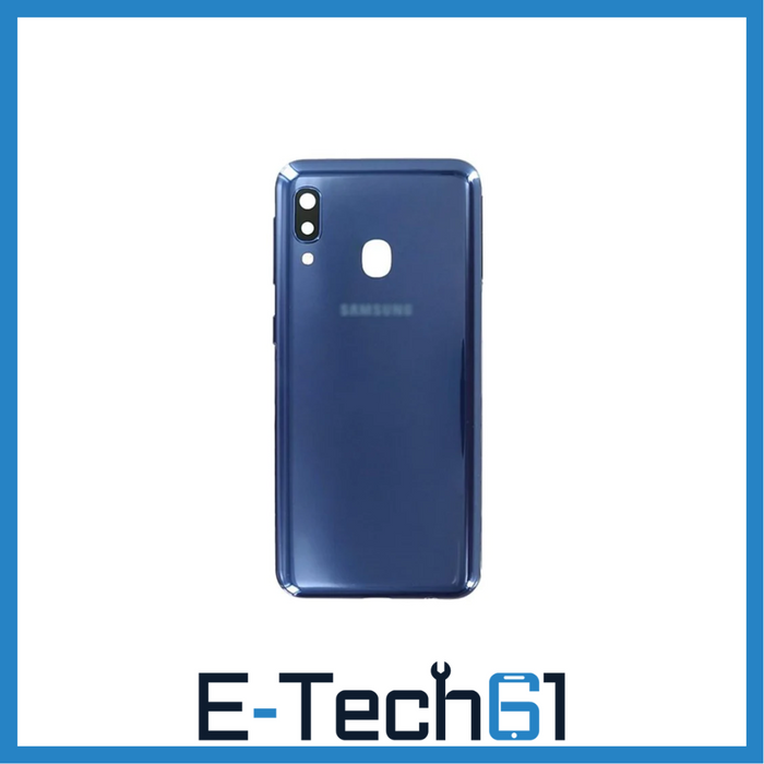 For Samsung Galaxy A20e A202 Replacement Rear Battery Cover with Adhesive (Blue) E-Tech61