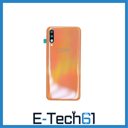 For Samsung Galaxy A50 A505 Replacement Rear Battery Cover with Adhesive (Coral) E-Tech61
