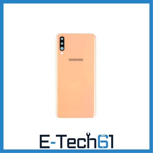 For Samsung Galaxy A70 A705 Replacement Rear Battery Cover with Adhesive (Coral) E-Tech61