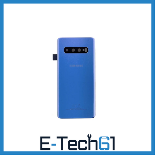 For Samsung Galaxy S10 Replacement Rear Battery Cover with Adhesive (Prism Blue) E-Tech61