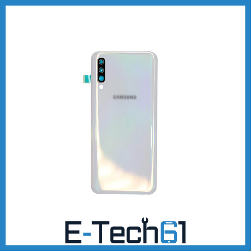 For Samsung Galaxy A50 A505 Replacement Rear Battery Cover with Adhesive (White) E-Tech61