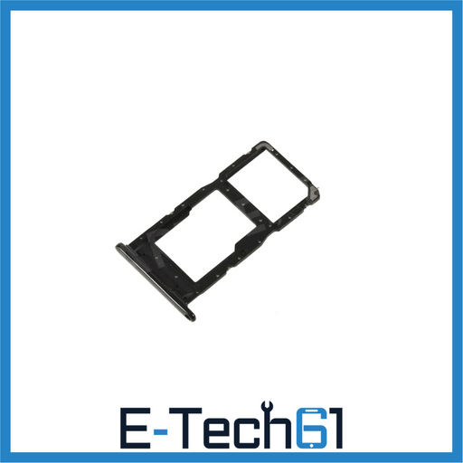 For Huawei P Smart 2019 Replacement SIM & SD Card Tray Holder (Black) E-Tech61
