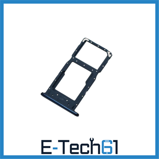 For Huawei P Smart 2019 Replacement SIM & SD Card Tray Holder (Blue) E-Tech61