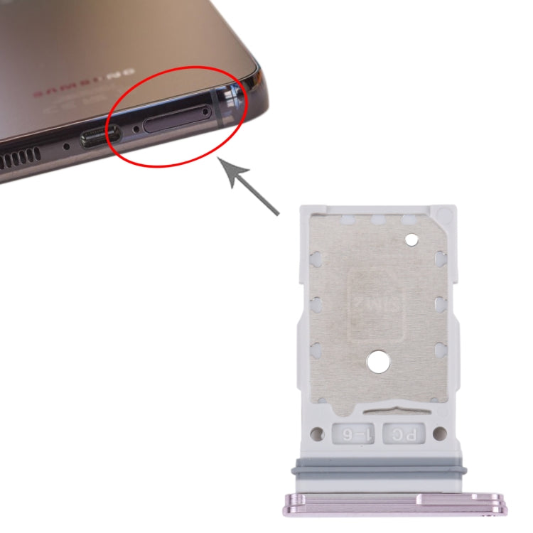 For Samsung Galaxy S23 / S23+ SM-S961B/S911B Original SIM Card Tray + SIM Card Tray (Pink)