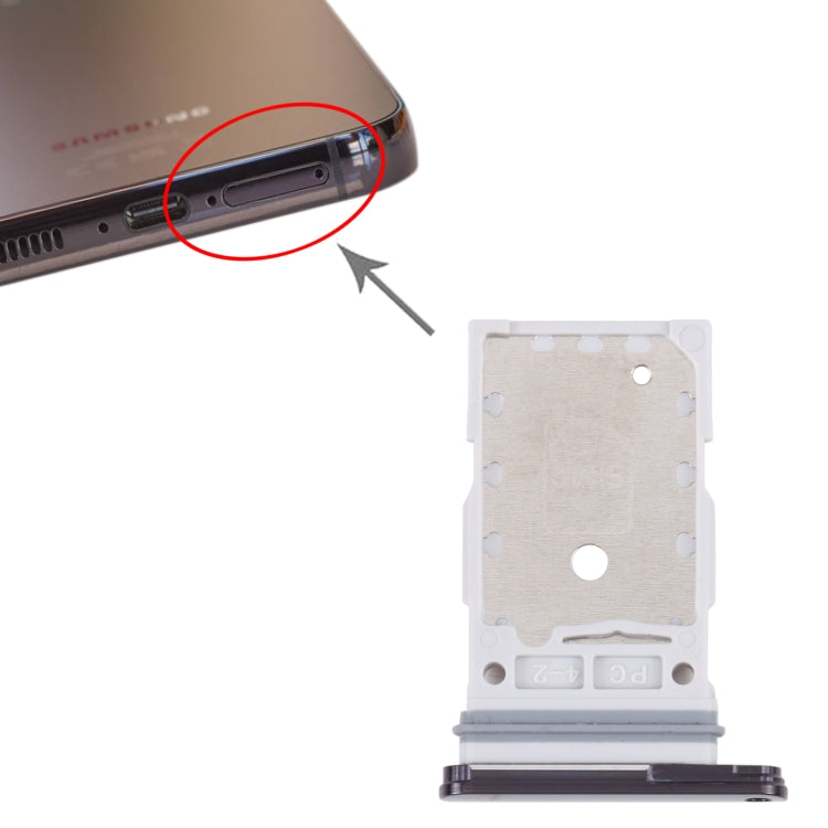 For Samsung Galaxy S23 / S23+ SM-S961B/S911B Original SIM Card Tray + SIM Card Tray (Purple)