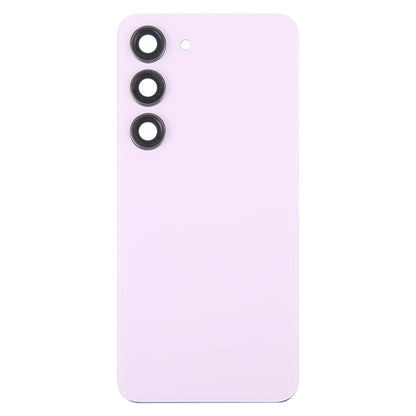 For Samsung Galaxy S23 SM-S911B OEM Glass Battery Back Cover with Camera Lens Cover(Pink)