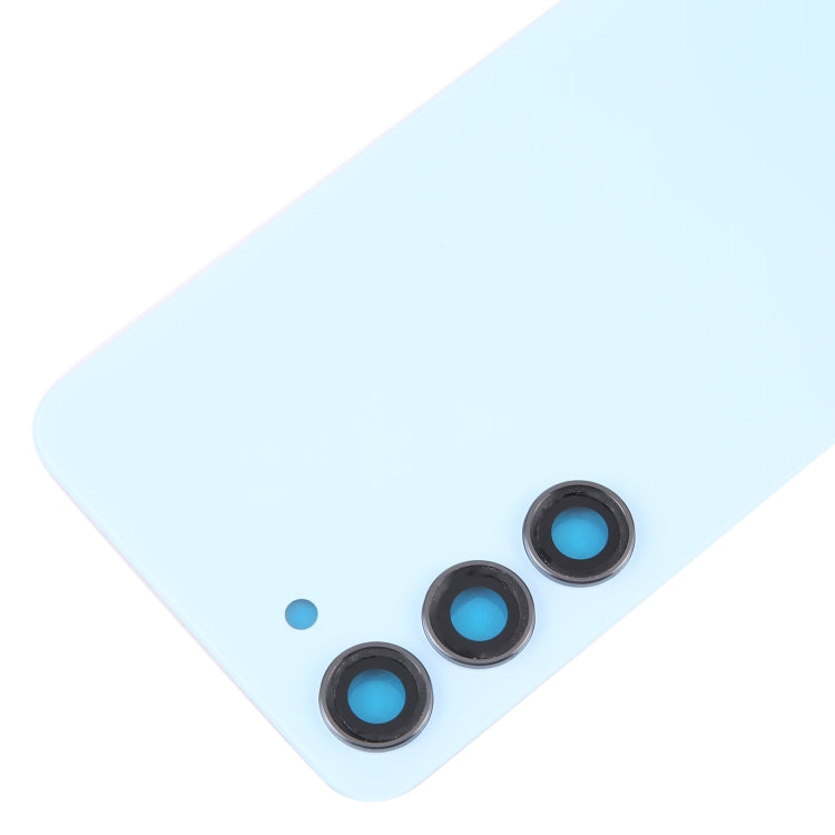 For Samsung Galaxy S23 SM-S911B OEM Glass Battery Back Cover with Camera Lens Cover(Blue)