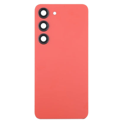 For Samsung Galaxy S23 SM-S911B OEM Glass Battery Back Cover with Camera Lens Cover(Red)