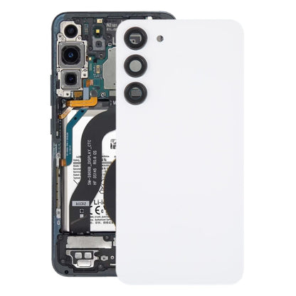 For Samsung Galaxy S23+ SM-S916B OEM Glass Battery Back Cover with Camera Lens Cover(White)