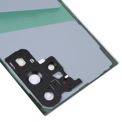 For Samsung Galaxy S23 Ultra SM-S918 Glass Battery Back Cover with Camera Lens Cover(Pink)