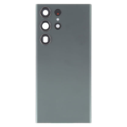 For Samsung Galaxy S23 Ultra SM-S918 Glass Battery Back Cover with Camera Lens Cover(Green)