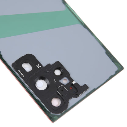 For Samsung Galaxy S23 Ultra SM-S918 Glass Battery Back Cover with Camera Lens Cover(Red)