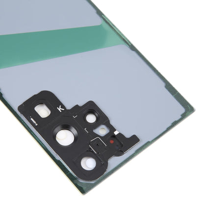 For Samsung Galaxy S23 Ultra SM-S918 Glass Battery Back Cover with Camera Lens Cover(Yellow)