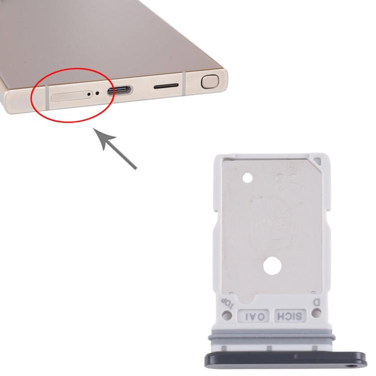 For Samsung Galaxy S25 Ultra SM-S938B Original SIM + SIM Card Tray (Black)
