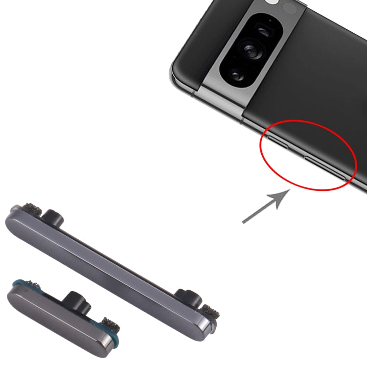 For Google Pixel 8 Pro Power Button + Volume Control Button (Black)