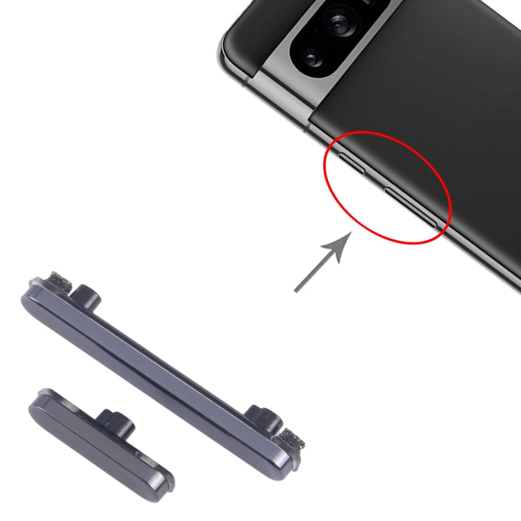For Google Pixel 8 Pro Original Power Button and Volume Control Button (Black)