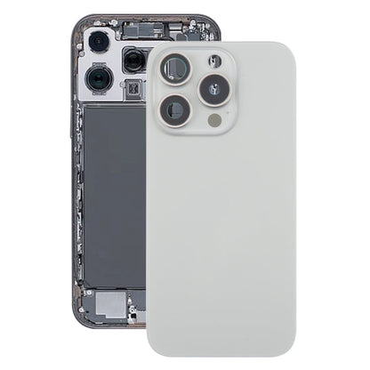 For iPhone 16 Pro Original Glass Battery Back Cover with Camera Lens Cover + MagSafe Magnet(Silver)