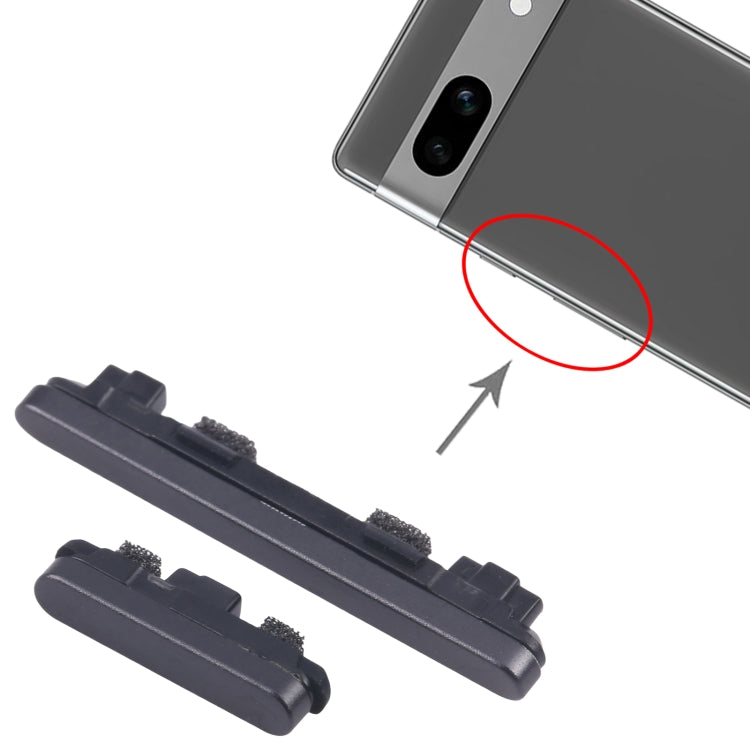 For Google Pixel 7a Original Power Button and Volume Control Button (Black)