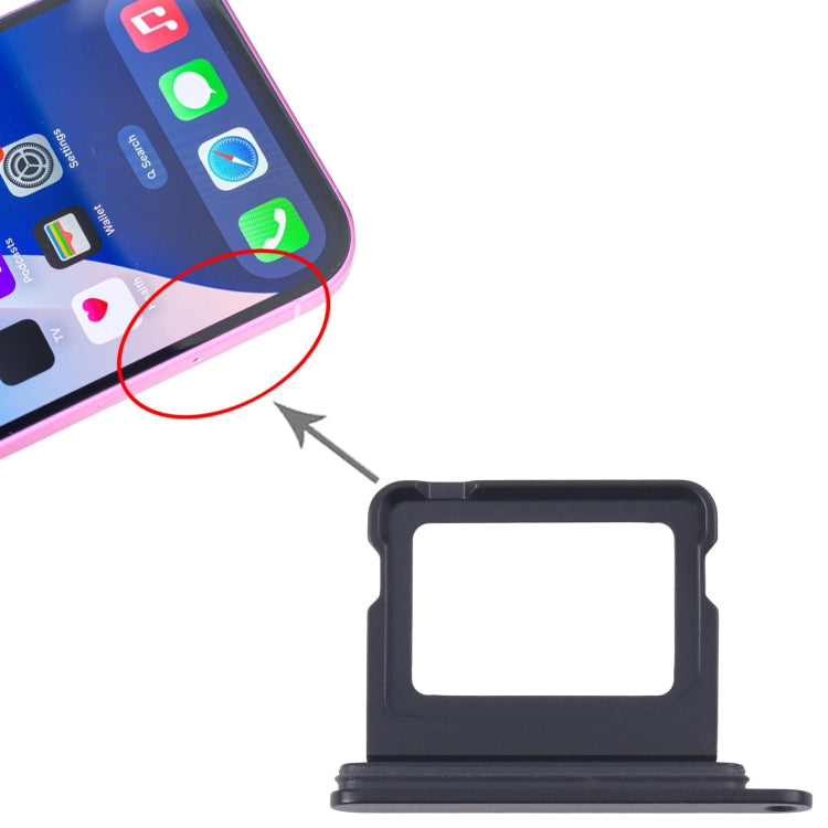 For iPhone 16 Plus SIM + SIM Card Tray (Black)