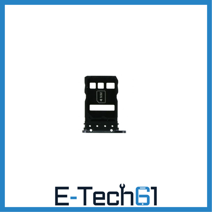 For Huawei P40 Pro Plus Replacement Sim Card Tray (Black) E-Tech61