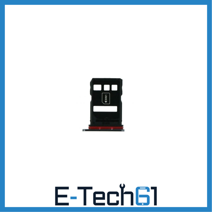 For Huawei P40 Replacement Sim Card Tray (Black) E-Tech61