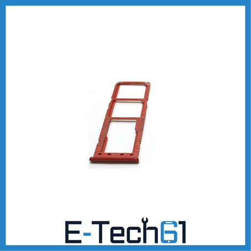 For Samsung Galaxy A10s A107 Replacement Sim Card Tray (Red) E-Tech61