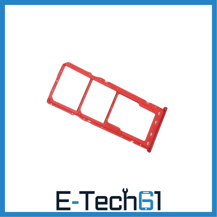 For Samsung Galaxy A21s A217 Replacement Sim Card Tray (Red) E-Tech61