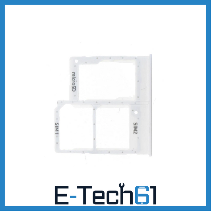 For Samsung Galaxy A20e A202 Replacement Sim Card Tray (White) E-Tech61
