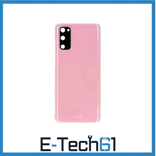 For Samsung Galaxy S20 Replacement Rear Battery Cover Including Lens with Adhesive (Cloud Pink) E-Tech61